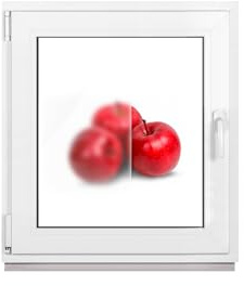 Framex Badezimmerfenster Weiß 2-fach Milchglas 70 x 80 cm DIN Links, Kellerfenster Kunststofffenster PVC Satinato 700 x 800 mm 32 mm Dreh-Kipp (Griff Rechts)