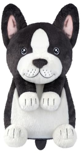 French Bulldog Microwave Heating Pad for Belly, Neck & Shoulders, Heated Stuffed Animal with Moist Heat, Removable Plush Cover, Unscented Natural Fill, Adorable Surprise Present, 6.4 x 10.6, 1.5 lb