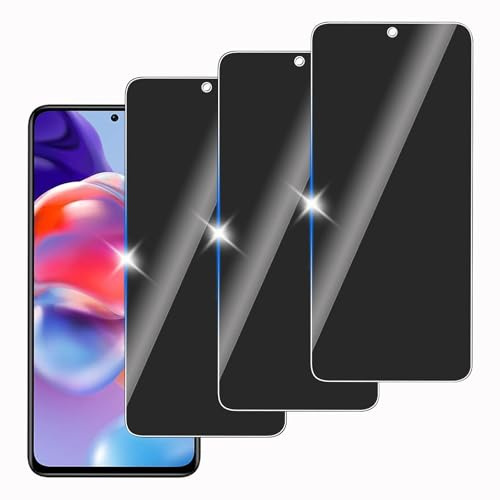 KELINAN 3 Piezas para Xiaomi Redmi Note 11 Pro+ 5G Tempered Privacy Glass Protector, 9H Hardness,Anti-Scratch,Privacy Screen Protector,Ultra Resistant,Anti-Fingerprint, Bubble-Free