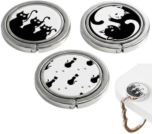 KAHZOR 3 Pezzi Gancio per Borsa Pieghevole per Tavolo, Ganci per Borse, Gancio Porta Borsa da Tavolo, Appendi Borsa Antiscivolo Porta Borsa da Tavolo per Bar Ristorante Caffè