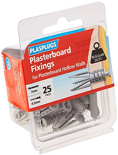 PLASPLUGS CF111 Gipskartondübel (Karte 25) - Original, Kunststoff, 100% Kunststoff, Wandanker, Gipskartondübel
