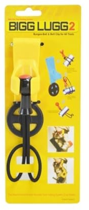 Bigg Lugg BL2-3BM 2 Belt Clip Tool Holding System with 3 Bungee-Balls | Heavy-Duty Plastic | Swiveling Chassis | Secures Cordless Drills & Flashlights
