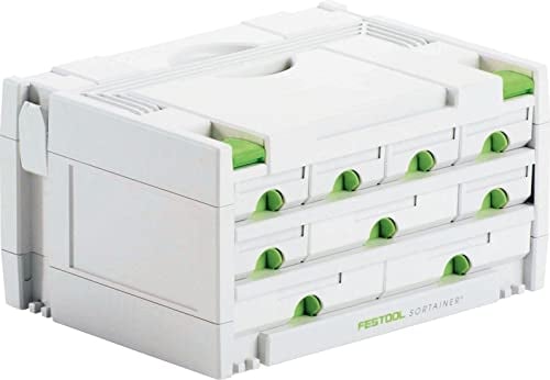 Festool SORTAINER SYS 3-SORT/9 (mit Schubladen, Trennstege für Schublade, Etikettenhalter, Beschriftungsstreifen)