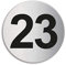 Door Number 23 Stainless Steel dia. 60 mm self-adhesive No.7294-23