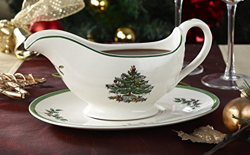 Spode Christmas Tree Sauce Boat & Stand 0.28ltr
