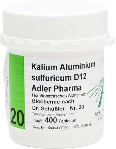 BIOCHEMIE Adler 20 Kalium aluminium sulf.D 12 Tab. 400 St