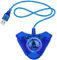 OSTENT Doppel USB Adapterkabel für Sony Playstation 1/2 PS One PSX Kabelgebundener Controller Gamepad Joystick für PC Laptop Farbe Blau