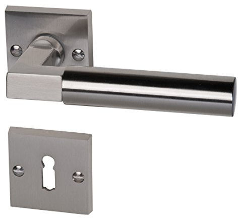 Alpertec Aida - R Messing Edelstahlfarbig für Zimmertüren Drückergarnitur Türdrücker Türbeschläge, 32965573