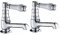 Hapilife Bath Pillar Taps Pair Victorian Traditional Twin Bathroom Bathtub Tap Separated White Ceramic Lever Chrome 2 Holes Mono Hot and Cold Water G1/2’’