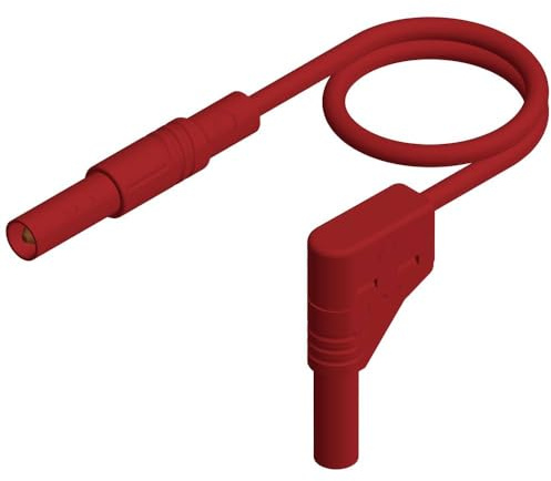 Aderendhülsen von Sicherheit [Stecker A Leiste 4 mm – Stecker A Leiste 4 mm] 2.00 m rot SKS Hirschmann MLS SIL WG 200/1 Ro