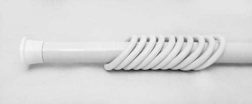DUSCHVORHANGSTANGE TELESKOPSTANGE KLEMMSTANGE GARDINENSTANGE FÜR DUSCHVORHANG! (125-220 cm, Weiss)