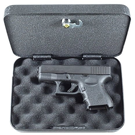 FSDC (Firearm Safety Devices) - FSDC-MLC5200 Keyed Steel Lockable Gun Case & Security Box – Heavy-Duty Powder Coated Steel – TSA Approved – Compact for Easy Storage