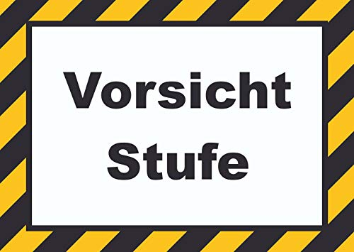 HB-Druck Vorsicht Stufe Schild A3 (297x420mm)