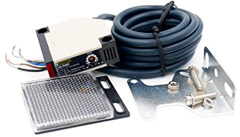 Woljay E3JK-R4M2 AC 90-250V Interrupteur photoélectrique rétroréfléchissant avec panneau réflecteur