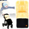 Winterfußsack/Fußsack (100% ECHTES LAMMFELL) für Kinderwagen/Buggy/Jogger Kinderwagenfußsack (SCHWARZ)