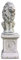 Löwe auf Sockel, Skulptur aus Steinguss, Figur