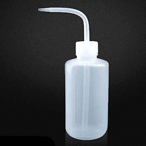 Greenlans, bottiglia di plastica con becco per annaffiare piante grasse. Bottiglia da spremere, per piante grasse e fiori, con ugello lungo. 250 ml. Trasparente