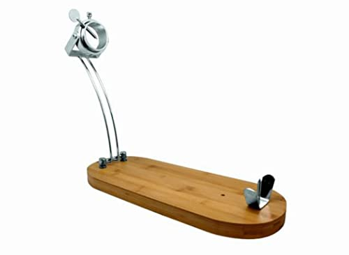 NERTHUS Jamonero Cabezal Giratorio Plegable Soporte para Jamón, Acero Inoxidable, Marrón, Plegable Paleta/Pata