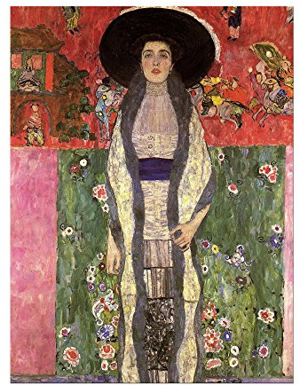 Bilderdepot24 Kunstdruck Poster - Gustav Klimt Portrait der Adele Bloch-Bauer 40x60 cm ca. A2 - Alte Meister Bild ohne Rahmen