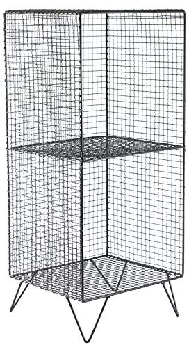GOLDBEARUK 2 Layer Cage shelving unit black wire