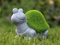 HH Home Hut Garden Ornament Animal Flocked Grass Stone Effect Green Decorative Outdoor Figure Free Standing Statue Figurine (Tortoise Turtle)