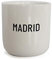 PLTY - Becher - Tasse ohne Henkel - Handglasiertes Weiß Porzellan - Hochwertiges Bone China - Lustige Tassen - Madrid - Cities