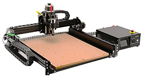 FoxAlien 4040-XE fraiseuse CNC de bureau avec moteur de broche 300W,3 axes Machine à graver pour gravure sur bois,gravure acrylique, gravure sur aluminium Grbl Commande(220V)