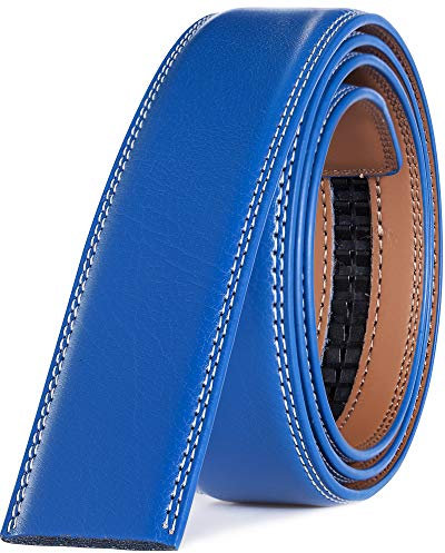 Katusi Herren Gürtel Ohne Schnalle kts9 130cm,Blau,130