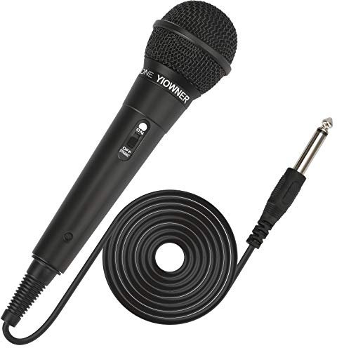 YIOWNER Wired Microphone, Karaoke Microphone, Handheld Microphone for Singing, Mic Karaoke with 2.5m Cable, Vocal Dynamic Mic for Speaker, AMP, Mixer, DVD