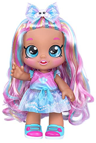 Kindi Kids Pearlina Summer Ice Cream Scented Big Sister Official 10 Inch Toddler Doll with Bobble Head, Big Glitter Eyes, Changeable Clothes and Removable Shoes