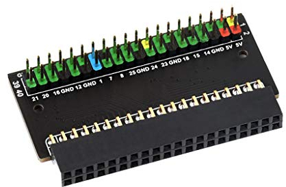 Fits Raspberry Pi 400 GPIO Header Adapter, 2X 40PIN Header, Leaning Version,Angled Header Expansion, Convenient to Use Hats (PI400-GPIO-ADAPTER-A)