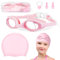 Flintronic Occhialini Nuoto Bambini, Set di Occhialini Nuoto + Cuffia Nuoto per Bambini, Silicone Occhialini Nuoto Anti-Appannamento, Cuffia Piscina Bambino per Piscina Spa Terme