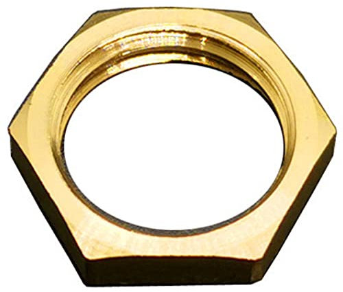 TRLOIYEW Messing Sechskant-Sicherungsmuttern Rohrverschraubung Flanschmutter 1/8 1/4 3/8 1/2 3/4 1 Innengewinde Sechskantschaftkappe-Mutter,1/2