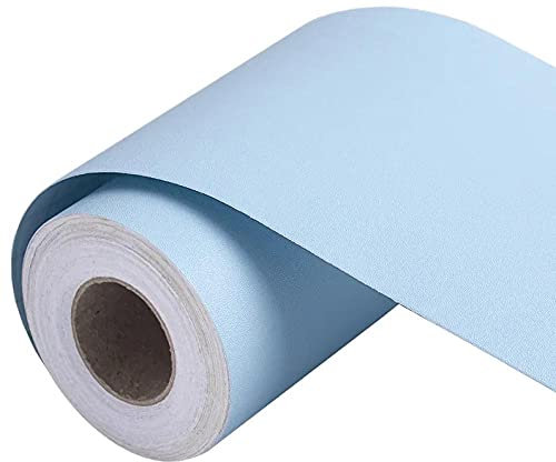 Dostear Bordi Greche Pannelli Adesivi Bordo Adesivo per Pareti Striscia Adesiva Muro Decorativa Greca Adesiva per Parete Azzurro 15 X 500cm