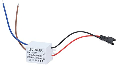 Driver LED (1x1w) AC95-265V 260mA (uscita a corrente costante) Connettore driver alimentazione 2-4VDC Trasformatore lampada LED per prodotti lampada LED (custodia piccola in ABS)