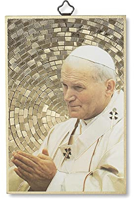 Holyart Quadri, stampe, codici miniati: Stampa su legno San Giovanni Paolo II Preghiera per la Pace ITA