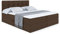 ALTDECOR Boxspringbett mit Matratze und Lattenrost, Boxbett, Topper, Polsterbett mit Bettkasten, Bett mit Stauraum H3-Matratze, Doppelbett, Springboxbett - Marce - 140x200 - Braun