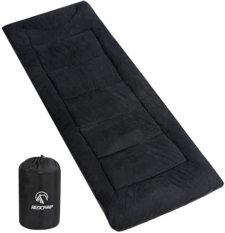 REDCAMP XL-Matratze für Feldbett, weiche, bequeme Baumwolle, dicke Camping-Matratze, Einzel-Schlafmatratze, Auflage (Hellschwarz)