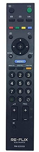 Re-Flix RM-ED009 - Mando a distancia de repuesto para Sony KDL-37V4240