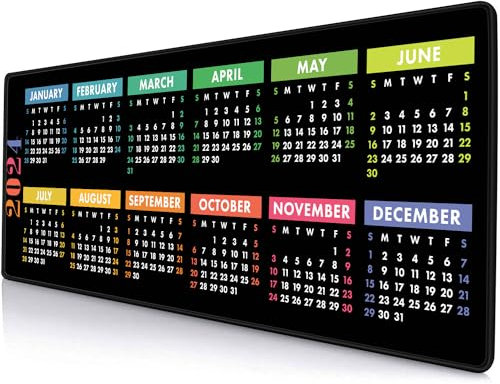 Armanza Large Gaming Mouse Pad, 2024 Calendar Mouse pad, Extended XL Mousepad Non-Slip Rubber Base Keyboard Mouse Mat Desk Pad for Work, Game, Office, Home, 31.5 x 11.8in