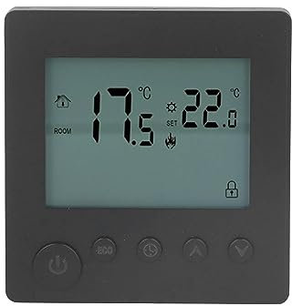 Smart Thermostat Nursery Farm Shop Place Office Home Shopping Mall Button Plumbing Saving Remotes Thermostats (Black)