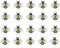 20pcs Bee Sewing Patches Cute Iron on Embroidered Patch Applique Decorative Bee Sewing Animal Patch Stickers for Shirts Jackets Jeans Hats Backpacks