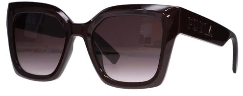 Furla Damen Sfu810v Sonnenbrille, Glänzend, Vollbraun, 53/20/140