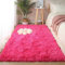 Homesally Shaggy Hochflor Teppich, Flauschig, rutschfest, Waschbar Flauschiger Teppich Grand Moderner Teppich für Wohnzimmer Schlafzimmer,Rose red,80×200cm