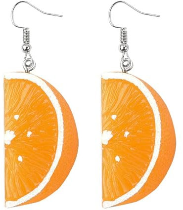 TAXTYHRE Früchte Ohrringe, Ohrringe Orange, Charm Früchte Ohrringes, Lustige Nette Orange Ohrringes, für Karneval Party Maskerade Sommerstrand