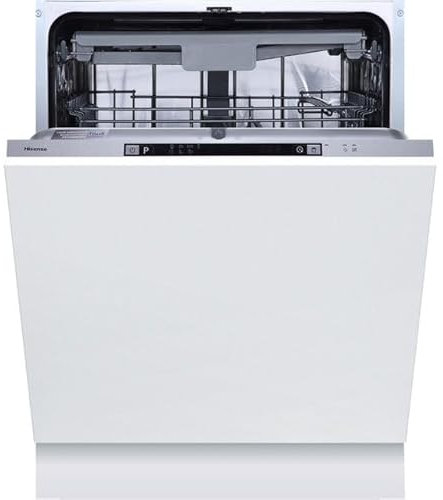 Hisense Fully Integrated Standard Dishwasher - Silver with Fixed Door Fixing Kit - D Rated