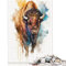 Aquarell-Bison-Puzzle für Erwachsene und Kinder. 520 Teile, unmögliche Herausforderung, Spielzeug, Lernspiele, Heimdekoration, Geschenke, 520 Teile (52 x 38 cm)