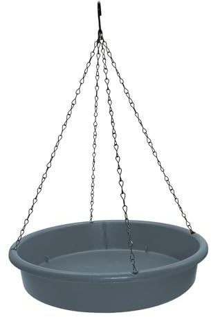 Baoblaze Vogelbad zum Aufhängen, Vogelfutterspender, Wassernapf, stabil, wetterfest, Futternapf mit Haken für Terrasse, Baum, Außenbereich, Tauben