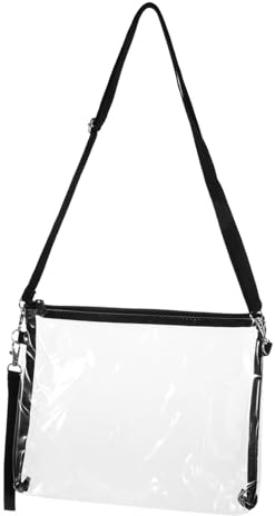 QUMIIRITY Transparente Umhängetasche Handytasche Aus Pvc Mit Reißverschluss Stadionzugelassen Damen Tasche Für Konzerte Und Sportveranstaltungen
