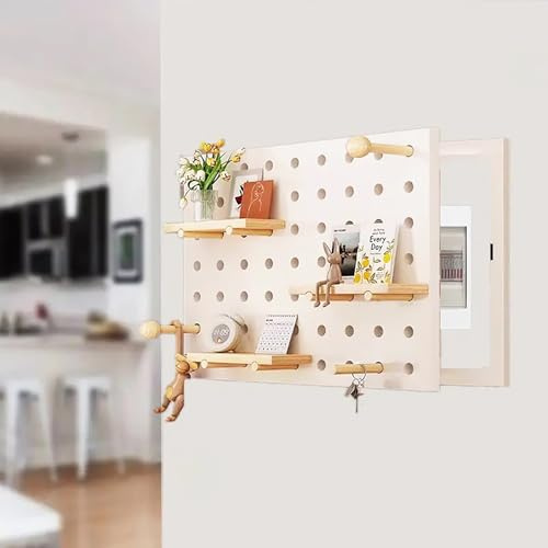 GAOXIAO Stromkasten Verkleidung, Stromzähler Box Dekoration Stromverteiler Sicherungskasten Verstecken Stromkasten Abdeckung for Büro Esszimmer Heimdekoration White 40 x 30cm